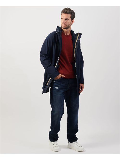 K-way Marlyn men's long jacket with hood K-WAY | K7126UW-MARLYNA2B