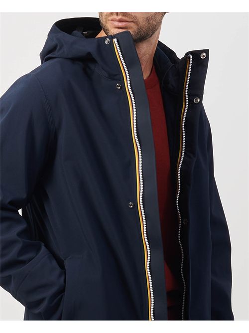 K-way Marlyn men's long jacket with hood K-WAY | K7126UW-MARLYNA2B