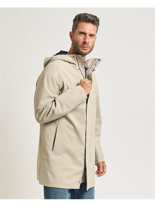 Giacca lunga uomo Marlyn di K-way con cappuccio K-WAY | K7126UW-MARLYNB2A