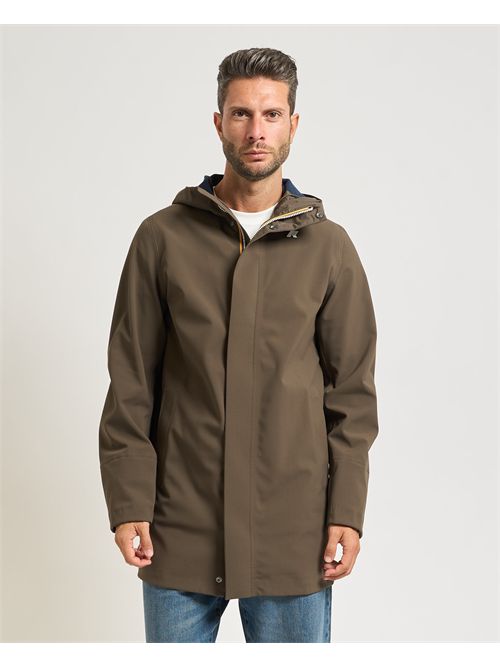 Giacca lunga uomo Marlyn di K-way con cappuccio K-WAY | K7126UW-MARLYNB3A