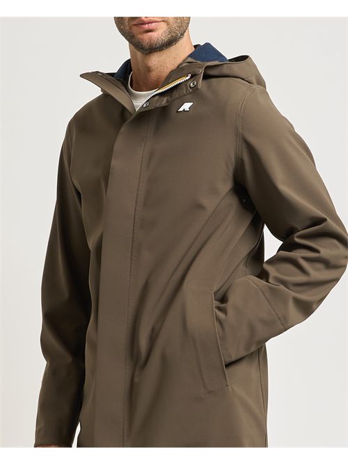 Giacca lunga uomo Marlyn di K-way con cappuccio K-WAY | K7126UW-MARLYNB3A