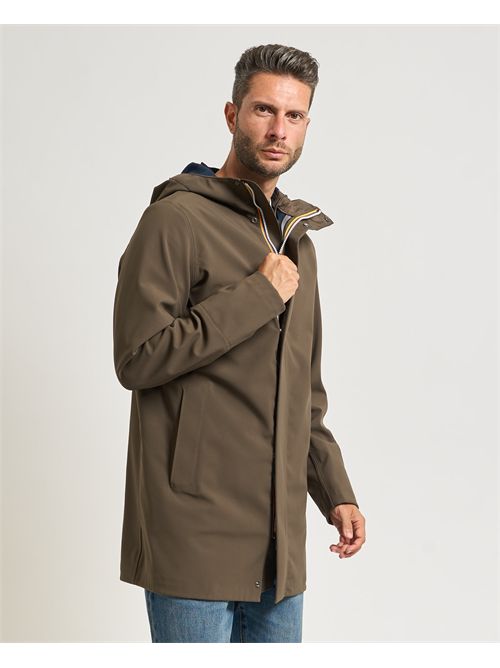 Giacca lunga uomo Marlyn di K-way con cappuccio K-WAY | K7126UW-MARLYNB3A