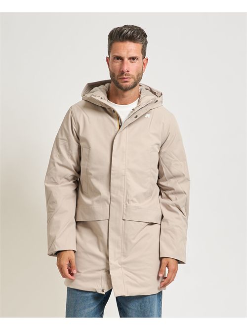 Jarno Twill Marmotta Men's Long Jacket by K-way K-WAY | K8133FW-JARNOB2X