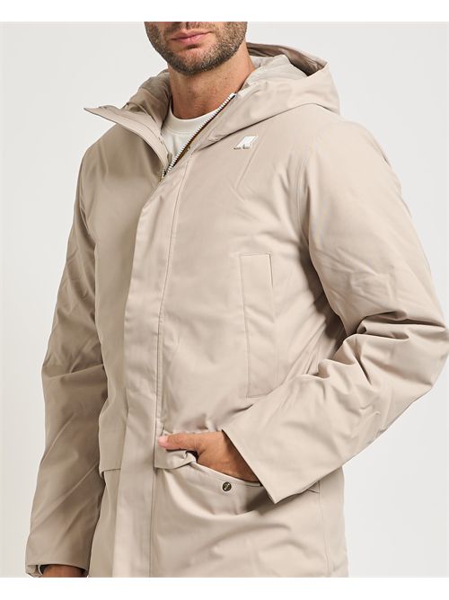 Giacca uomo lunga Jarno Twill Marmotta di K-way K-WAY | K8133FW-JARNOB2X