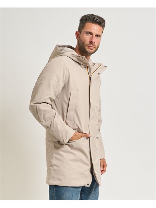Giacca uomo lunga Jarno Twill Marmotta di K-way K-WAY | K8133FW-JARNOB2X