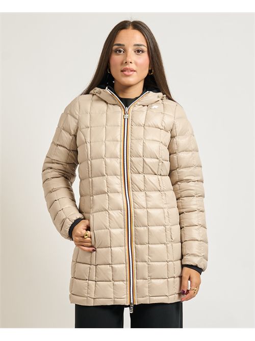 Denise women's three-quarter length jacket by K-way reversible K-WAY | K8134CW-DENISEBC9