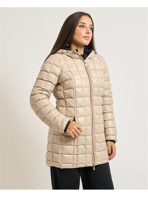 Denise women's three-quarter length jacket by K-way reversible K-WAY | K8134CW-DENISEBC9