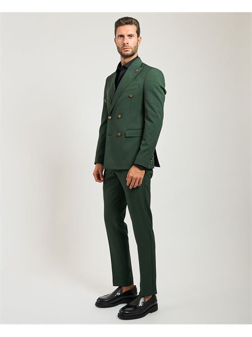Abito uomo Mulish doppiopetto con spilletta MULISH | AB7217-MARYLANDVERDE