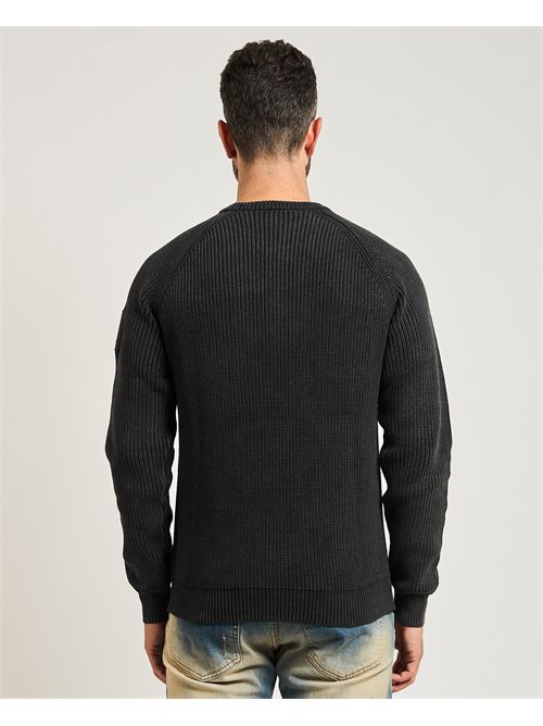 Maglione uomo Refrigue a costine verticali REFRIGUE | 2811W00178BLACK