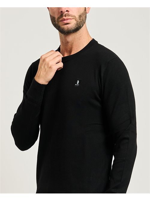 Maglione uomo Refrigue con lavorazione a nido d'ape REFRIGUE | 2811W00181BLACK