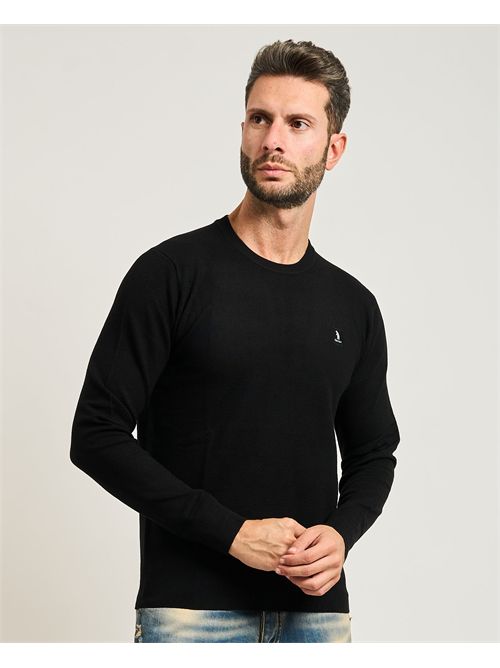 Maglione uomo Refrigue con lavorazione a nido d'ape REFRIGUE | 2811W00181BLACK