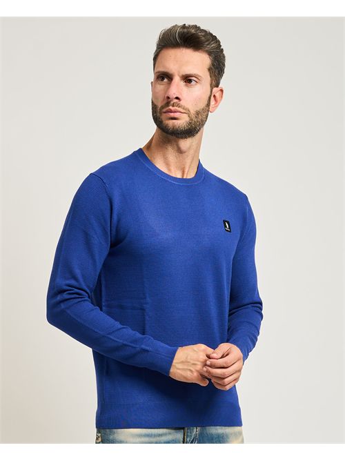 Maglione uomo Refrigue con lavorazione a nido d'ape REFRIGUE | 2811W00181BLUE