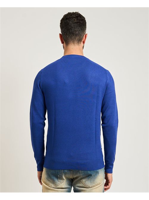 Maglione uomo Refrigue con lavorazione a nido d'ape REFRIGUE | 2811W00181BLUE