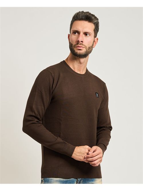 Maglione uomo Refrigue con lavorazione a nido d'ape REFRIGUE | 2811W00181BROWN