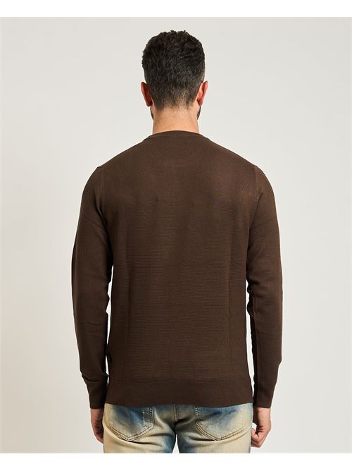 Maglione uomo Refrigue con lavorazione a nido d'ape REFRIGUE | 2811W00181BROWN
