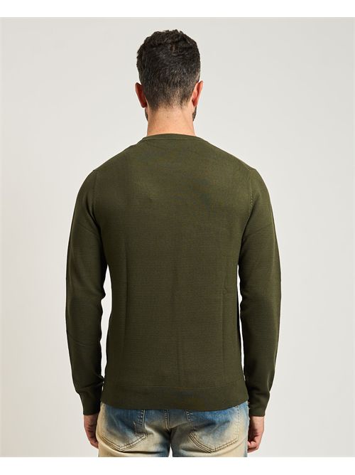 Maglione uomo Refrigue con lavorazione a nido d'ape REFRIGUE | 2811W00181MILITARY
