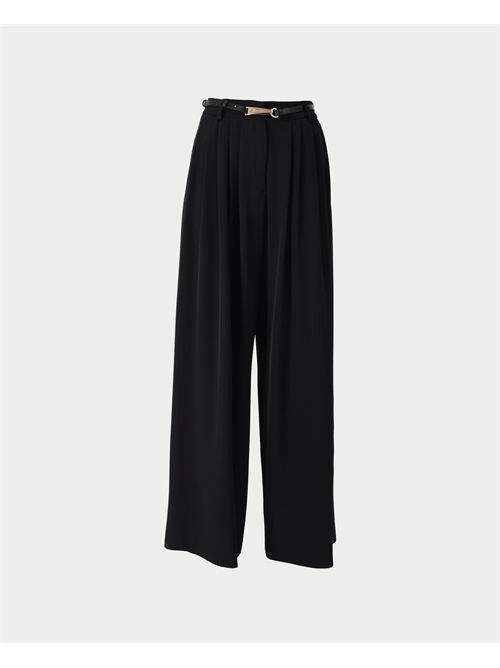 Pantaloni a vita alta Relish con pieghe<BR/>