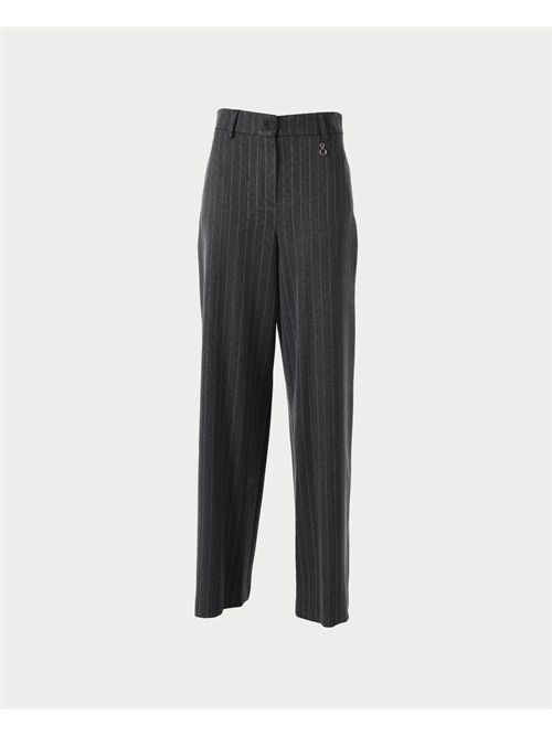 Pantaloni Relish gessato a vita alta