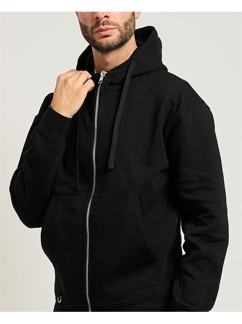 Sseinse black men's full zip hoodie SSEINSE | FI3166SSNERO