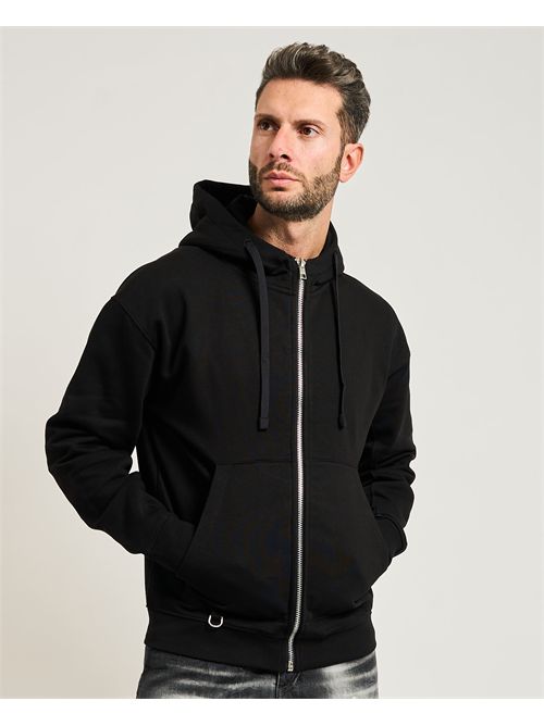Sseinse black men's full zip hoodie SSEINSE | FI3166SSNERO