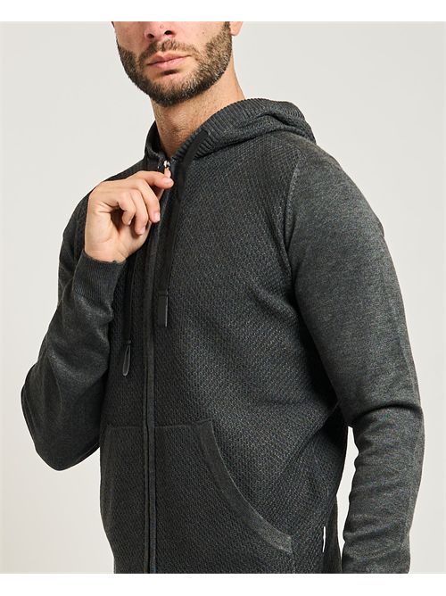 Sseinse men's hoodie with full zip SSEINSE | MI3063SSANTRACITE