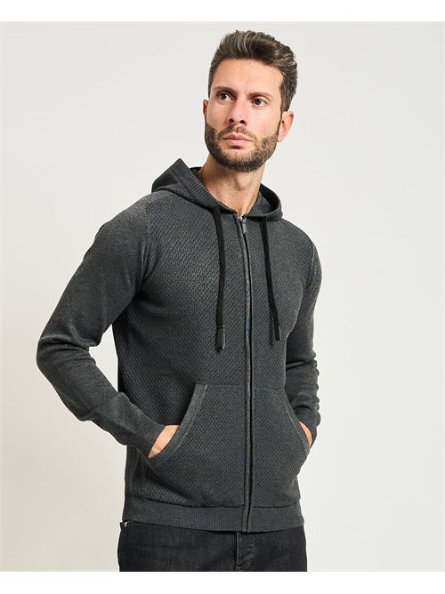 Sseinse men's hoodie with full zip SSEINSE | MI3063SSANTRACITE
