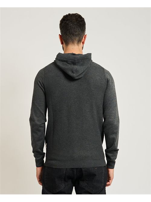 Sseinse men's hoodie with full zip SSEINSE | MI3063SSANTRACITE