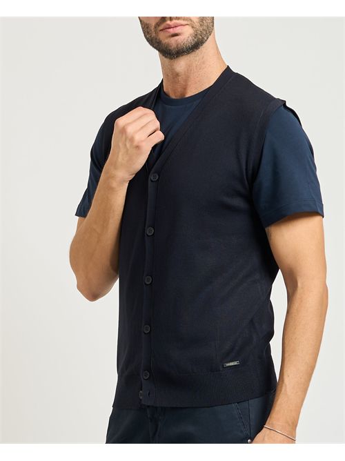 Gilet uomo Settemezzo con chiusura a bottoni SETTE/MEZZO | 750015-SLIM0010