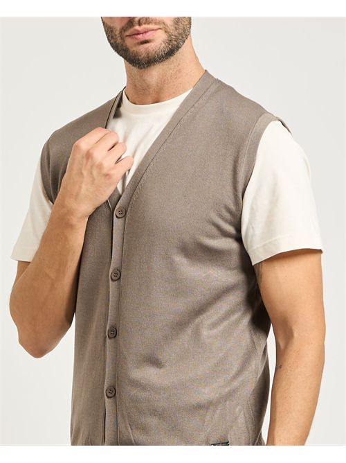Gilet uomo Settemezzo con chiusura a bottoni SETTE/MEZZO | 750015-SLIM0052