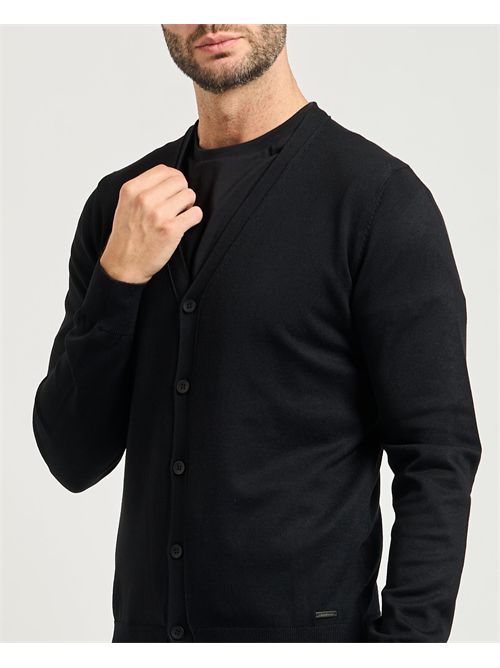 Settemezzo men's V-neck cardigan with buttons SETTE/MEZZO | 750016-SLIM0030