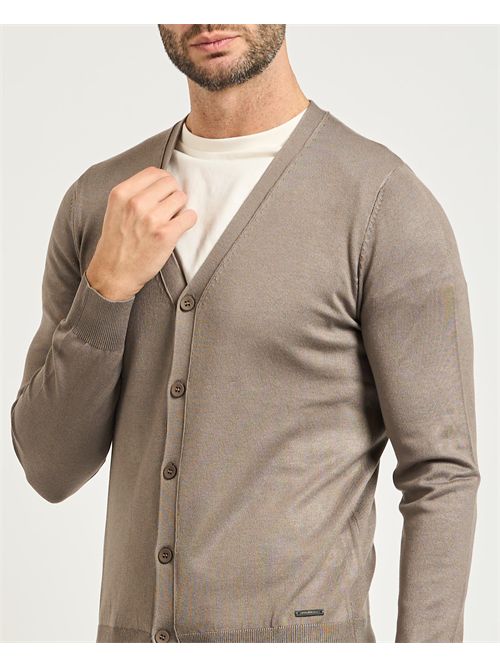 Settemezzo men's V-neck cardigan with buttons SETTE/MEZZO | 750016-SLIM0052