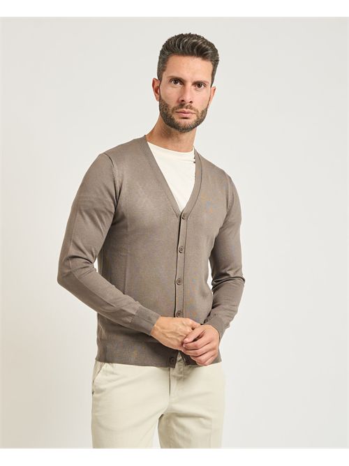Settemezzo men's V-neck cardigan with buttons SETTE/MEZZO | 750016-SLIM0052