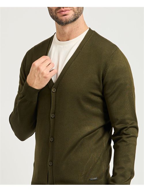 Settemezzo men's V-neck cardigan with buttons SETTE/MEZZO | 750016-SLIM0136