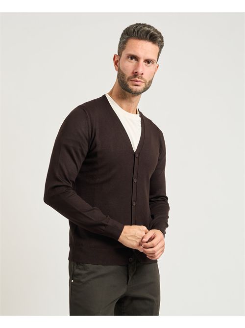 Settemezzo men's V-neck cardigan with buttons SETTE/MEZZO | 750016-SLIM0230