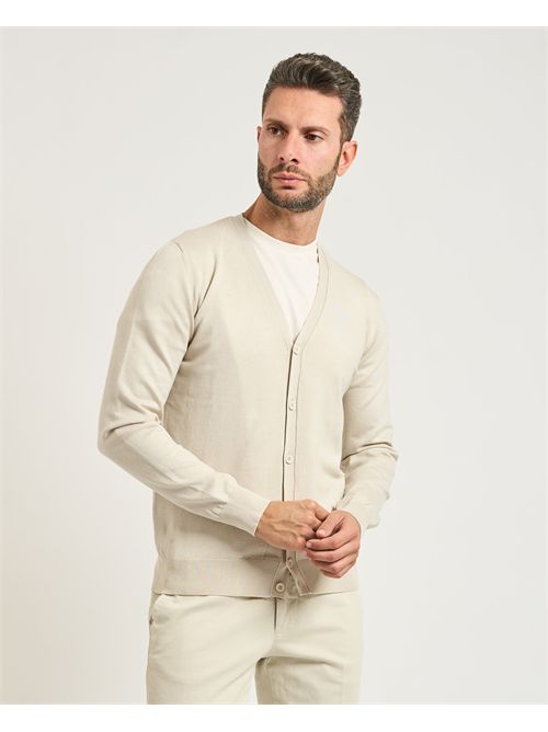 Settemezzo men's V-neck cardigan with buttons SETTE/MEZZO | 750016-SLIM0936