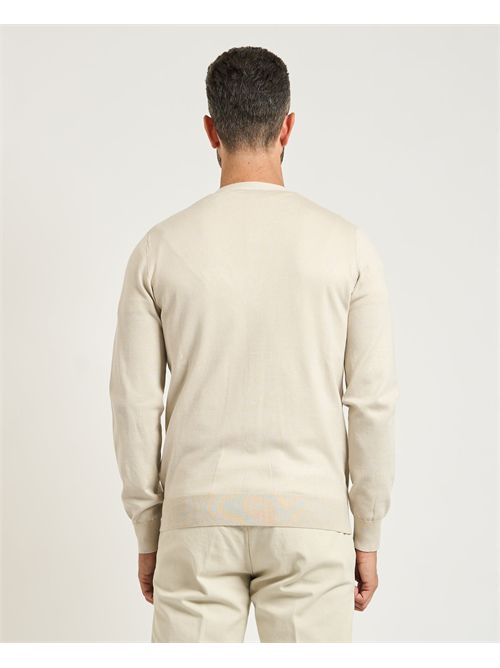 Settemezzo men's V-neck cardigan with buttons SETTE/MEZZO | 750016-SLIM0936