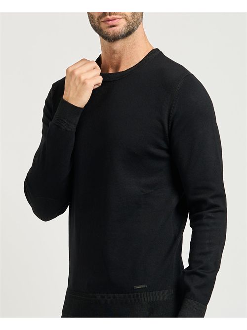 Settemezzo men's sweater with contrasting ribs SETTE/MEZZO | 750051-SLIM0030