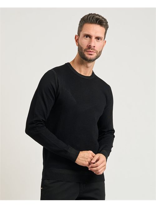 Settemezzo men's sweater with contrasting ribs SETTE/MEZZO | 750051-SLIM0030