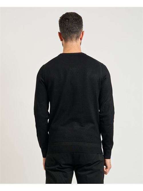 Settemezzo men's sweater with contrasting ribs SETTE/MEZZO | 750051-SLIM0030