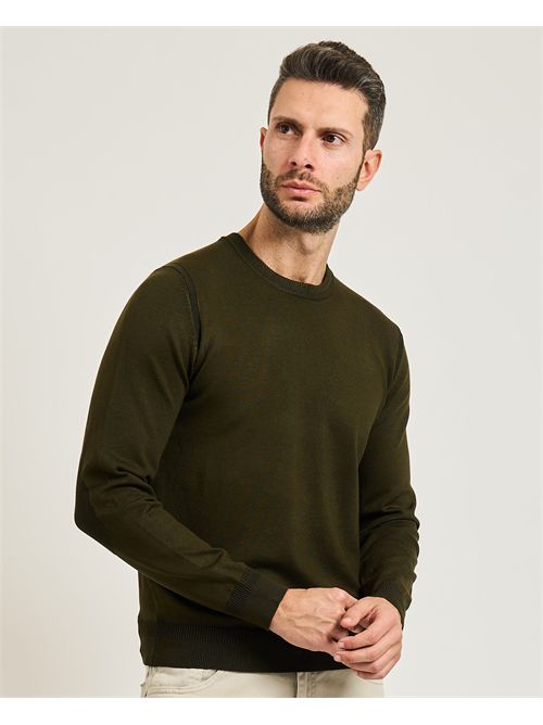 Maglione uomo Settemezzo con costine a contrasto SETTE/MEZZO | 750051-SLIM0136