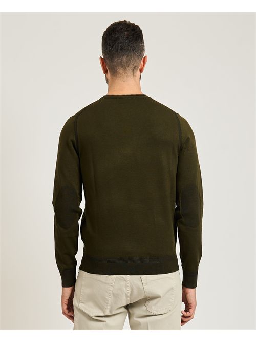 Maglione uomo Settemezzo con costine a contrasto SETTE/MEZZO | 750051-SLIM0136