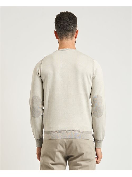Settemezzo men's sweater with contrasting ribs SETTE/MEZZO | 750051-SLIM0936