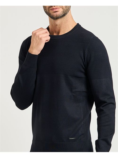 Settemezzo men's sweater with upper weave SETTE/MEZZO | 750101-SLIM0010