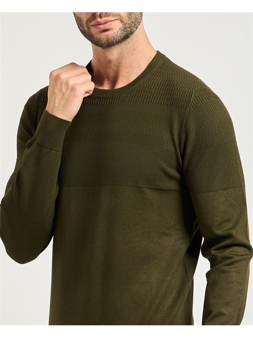 Settemezzo men's sweater with upper weave SETTE/MEZZO | 750101-SLIM0136
