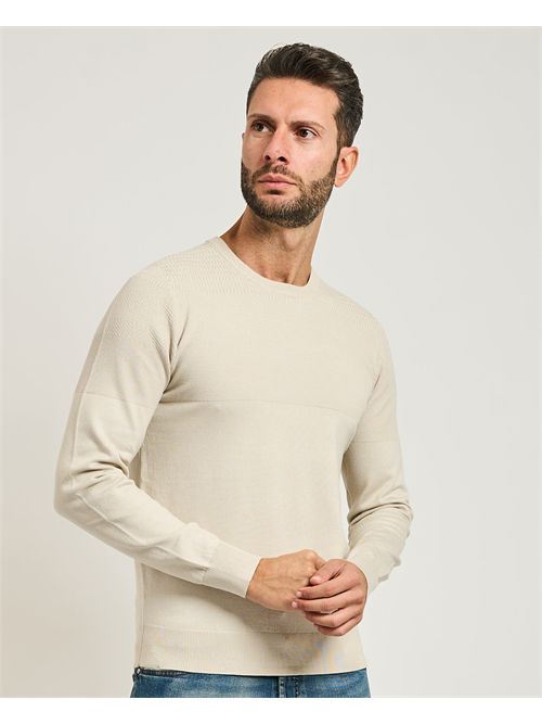 Settemezzo men's sweater with upper weave SETTE/MEZZO | 750101-SLIM0936