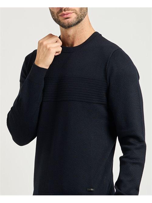 Settemezzo men's crew neck and honeycomb sweater SETTE/MEZZO | 750111-SLIM0010