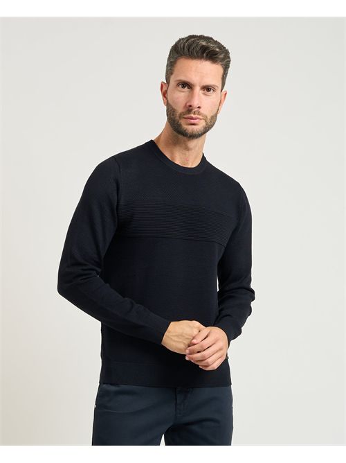 Settemezzo men's crew neck and honeycomb sweater SETTE/MEZZO | 750111-SLIM0010