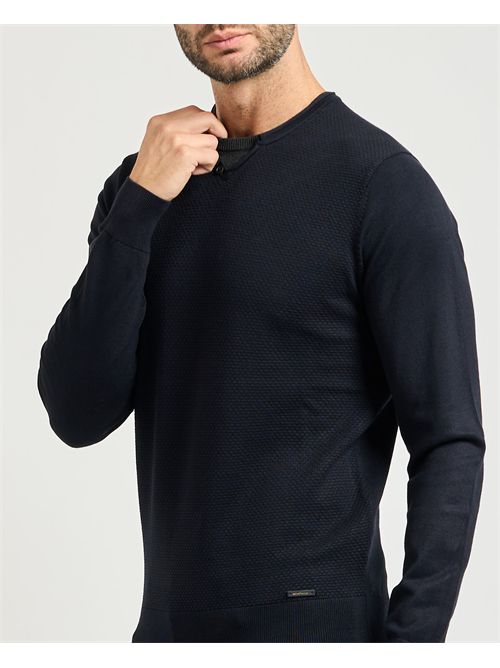 Settemezzo men's sweater with small V-neck collar SETTE/MEZZO | 750138-SLIM0010