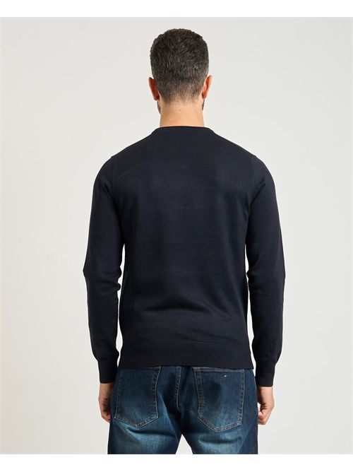 Settemezzo men's sweater with small V-neck collar SETTE/MEZZO | 750138-SLIM0010