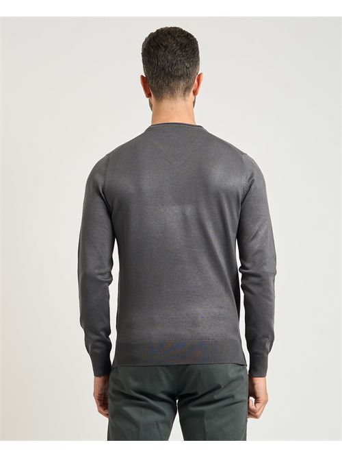 Settemezzo men's sweater with small V-neck collar SETTE/MEZZO | 750138-SLIM0258